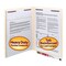 Smead Fastener Folder, 3/4" Exp, 2 Fast/Pos 1 and 3, Ltr, 50/BX, MLA PK SMD34215 - alternate 1